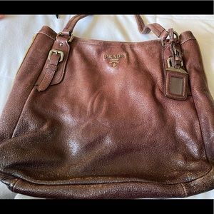 Textured Leather Prada Tote
